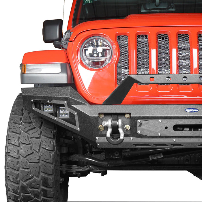 Hooke Road Jeep JL Full Width Front Bumper with Winch Plate for Jeep Wrangler JL 2018-2020 BXG517 Jeep JL Accessories u-Box offroad 6