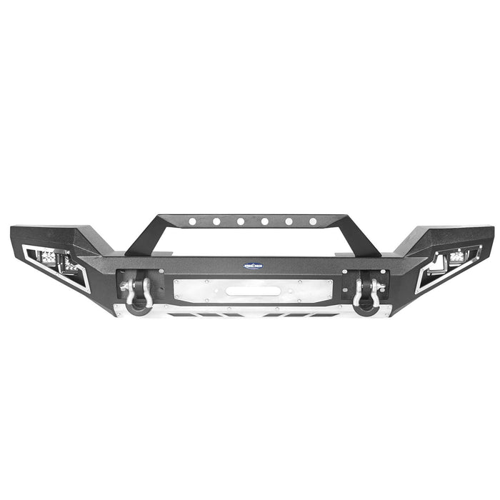 Hooke Road Jeep JL Full Width Front Bumper with Winch Plate for Jeep Wrangler JL 2018-2020 BXG517 Jeep JL Accessories u-Box offroad 7