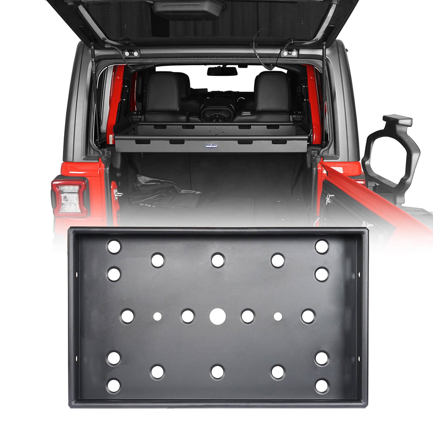 Interior Cargo Rack for 2018-2024 Jeep JL Wrangler 4 Doors Soft-Top ...