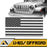 USA Flag Mesh Grille Insert Steel Black & White(Jeep Wrangler JL 18-21) - u-Box
