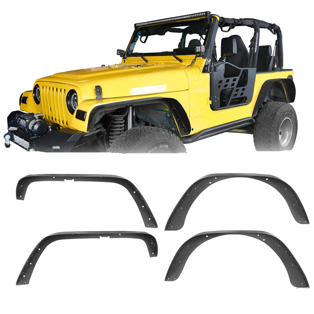 Hooke Road Jeep TJ Fender Flares for Jeep Wrangler TJ 1997-2006 BXG056 Jeep Wrangler TJ Parts u-Box offroad 2