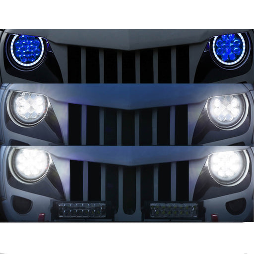 Hooke Road Opar 7 Inch DRL LED Headlights Halo Angel Eyes for 1997-2018 Jeep Wrangler JK Jeep Wrangler TJ MMRD u-Box offroad 4