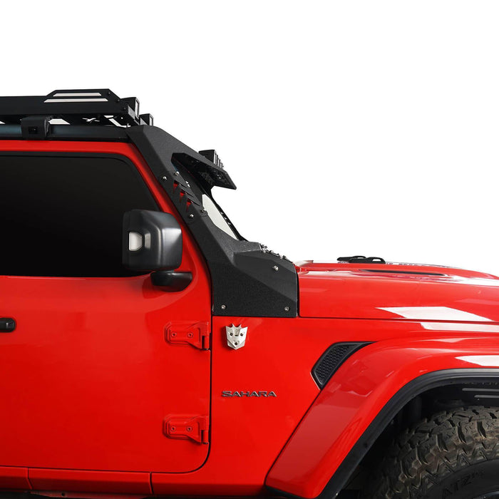 Mad Max Front Bumper w/Wings & Windshield Frame Cover(18-24 Jeep Wrangler JL & Gladiator JT(Excluding Mojave)) - u-Box