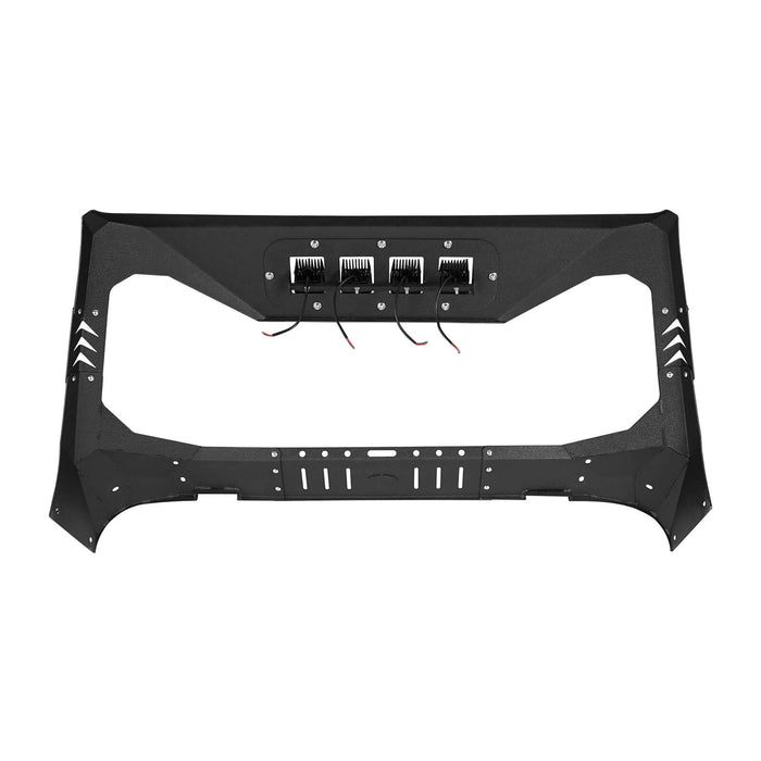 Mad Max Front Bumper w/Wings & Windshield Frame Cover(18-23 Jeep Wrangler JL & Gladiator JT(Excluding Mojave)) - u-Box