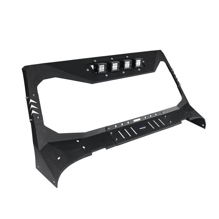 Mad Max Front Bumper w/Wings & Windshield Frame Cover(18-23 Jeep Wrangler JL & Gladiator JT(Excluding Mojave)) - u-Box