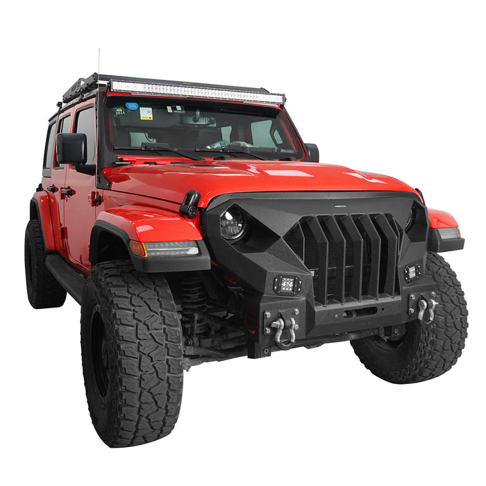 Front Bumper w/Mad Max Grill(18-21 Jeep Wrangler JL) - u-Box