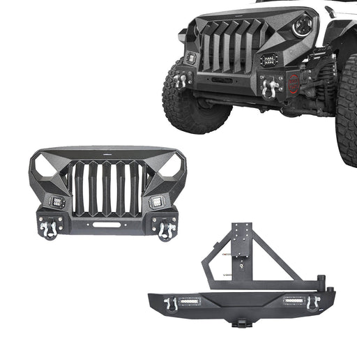 Mad Max Front Bumper & Rear Bumper w/Tire Carrier(07-18 Jeep Wrangler JK) - u-Box