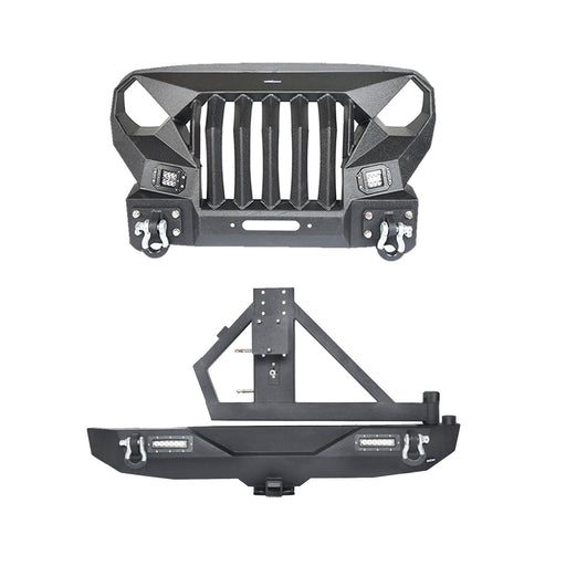 Mad Max Front Bumper & Rear Bumper w/Tire Carrier(07-18 Jeep Wrangler JK) - u-Box