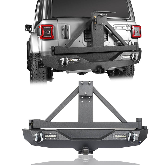Mad Max Front Bumper & Rear Bumper w/Tire Carrier(18-24 Jeep Wrangler JL 4 Door) - u-Box