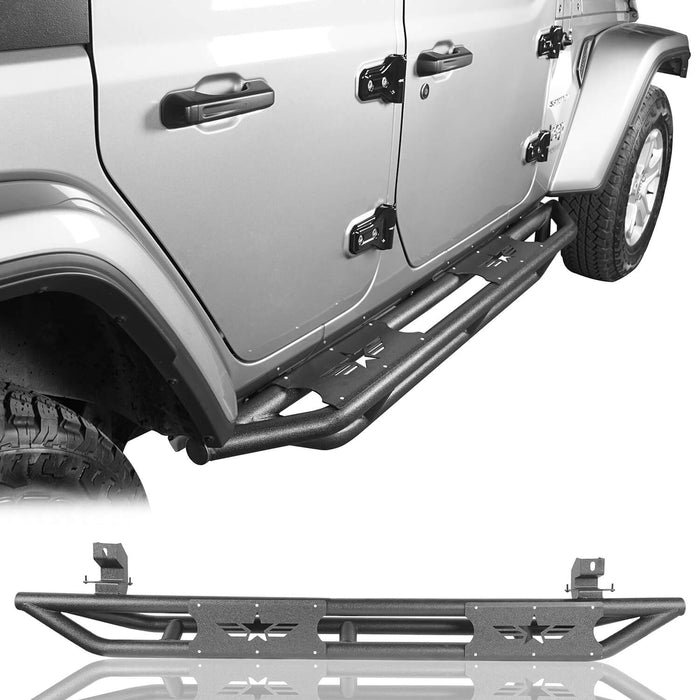 Mad Max Front Bumper Grill & Tube Side Steps(18-23 Jeep Wrangler JL 4 Door) - u-Box