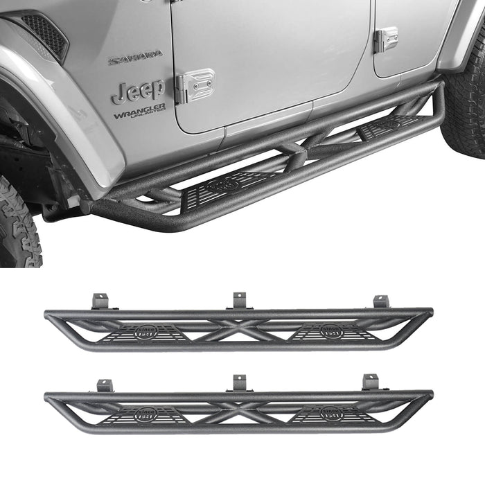 Mid Width Front Bumper & Running Boards(18-23 Jeep Wrangler JL 4 Door) - u-Box
