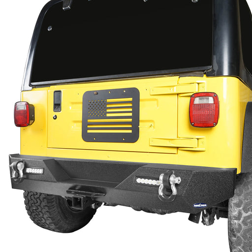 Hooke Road Different Trail Rear Bumper w/2" Hitch Receiver for Jeep Wrangler TJ YJ 1987-2006 BXG120 u-Box offroad 3