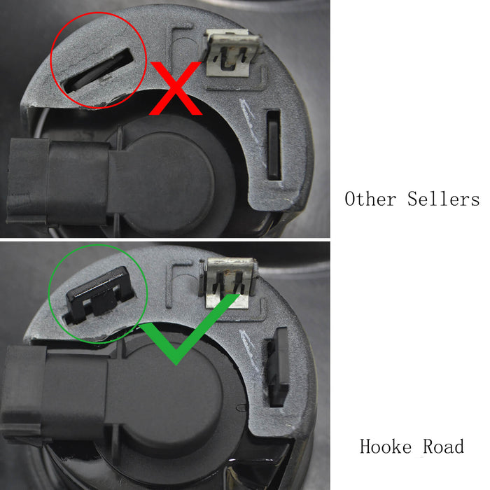 Hooke Road Opar Front Turn Signal Lights Amber LED Smoked Lens for 2007-2018  Jeep Wrangler JK JKU MMRF u-Box offroad  4