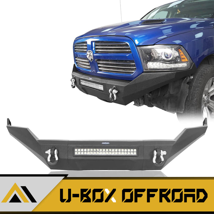 Discoverer Full-Width Front Bumper w/LED Light Bar (13-18 Ram 1500, Excluding Rebel) - u-Box