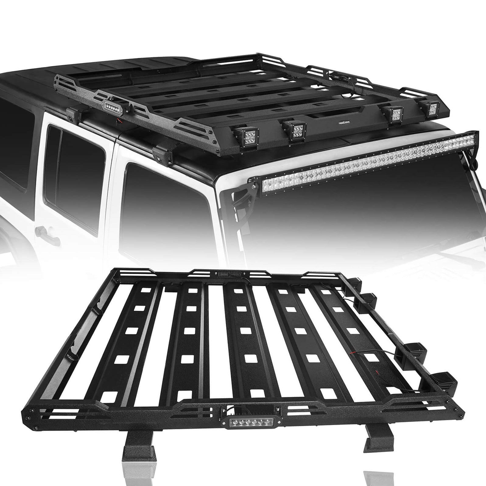 Jeep JK Hard Top Roof Rack Luggage Rack for 20072018 Jeep Wrangler JK