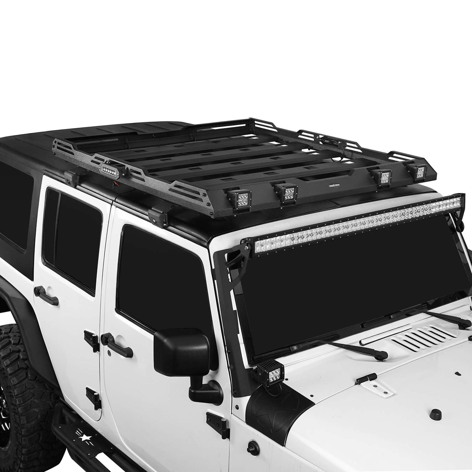 Jeep JK Hard Top Roof Rack Luggage Rack for 20072018 Jeep Wrangler JK