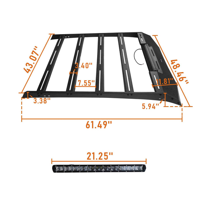 Roof Rack & 11.49 Inch High Bed Rack(05-23 Toyota Tacoma Gen 2/3) - u-Box