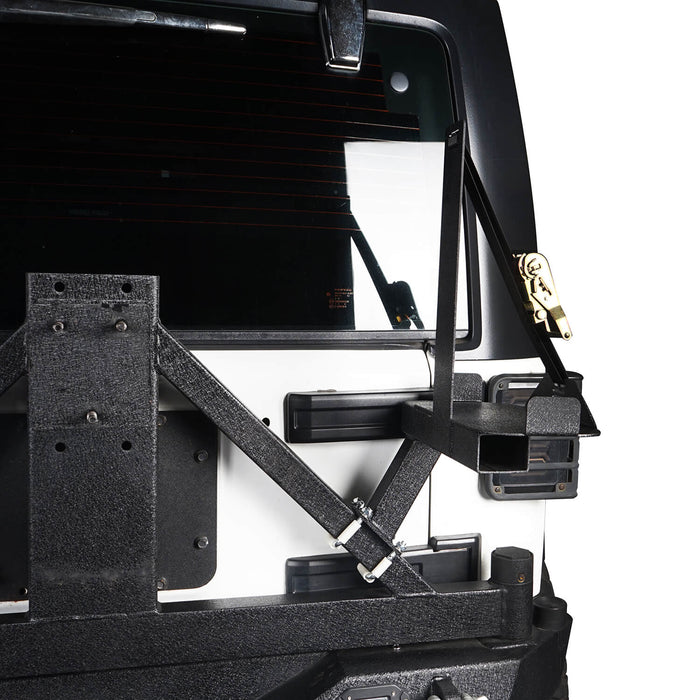Hooke Road Opar 5.3 Gallon Jerry Can Mount Spare Tire Jerry Can Holder for 2007-2018 Jeep Wrangler JK u-Box 4