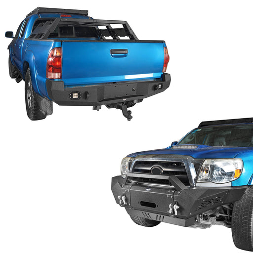 Tacoma Full Width Front Bumper & Rear Bumper for 05-11 Toyota Tacoma - u-Box Offroad b40014011-1