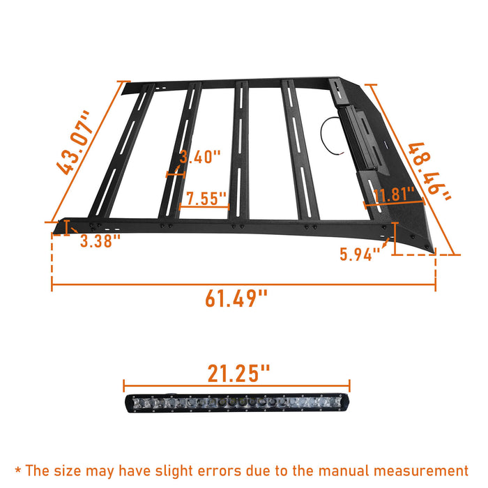 Toyota Tacoma Roof Rack Double Cab for 2005-2023 Toyota Tacoma Gen 2/3 - u-Box Offroad b4020-11