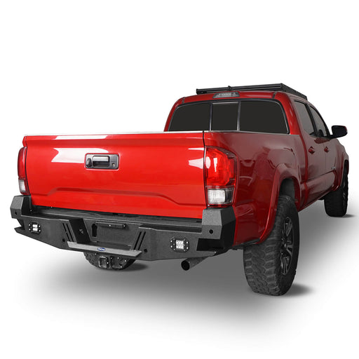 HR Rear Bumper w/License Plate Bracket(16-21 Toyota Tacoma 3rd Gen) - u-Box