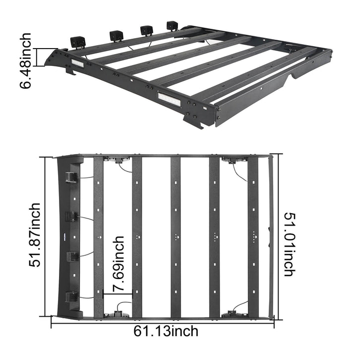 Tundra Roof Rack With Lights for 2007-2013 Toyota Tundra Crewmax b5202 6