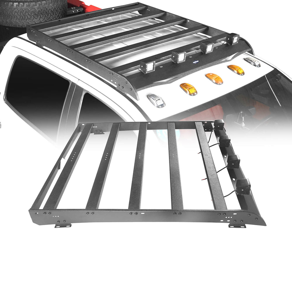 Hooke Road Toyota Tundra Crewmax Roof Rack Cargo Carrier for Toyota Tundra 2014-2019 bxg605 u-Box Offroad 2
