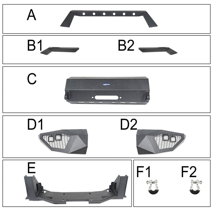 Front Bumper / Back Bumper / Roll Bar Bed Rack for 2014-2021 Toyota Tundra b5000+b5003+b5006 9