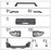 Front Bumper / Rear Bumper / Roll Bar Bed Rack for 2014-2021 Toyota Tundra b5000+b5002+b5006 8