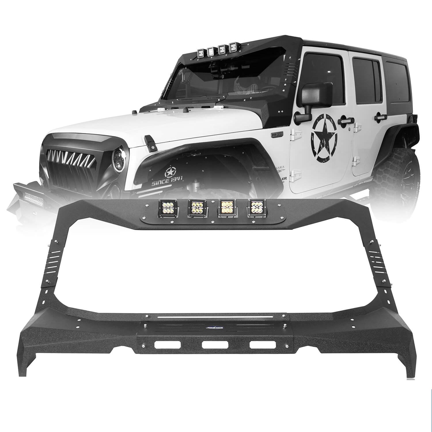 Jeep wrangler store exterior windshield visor